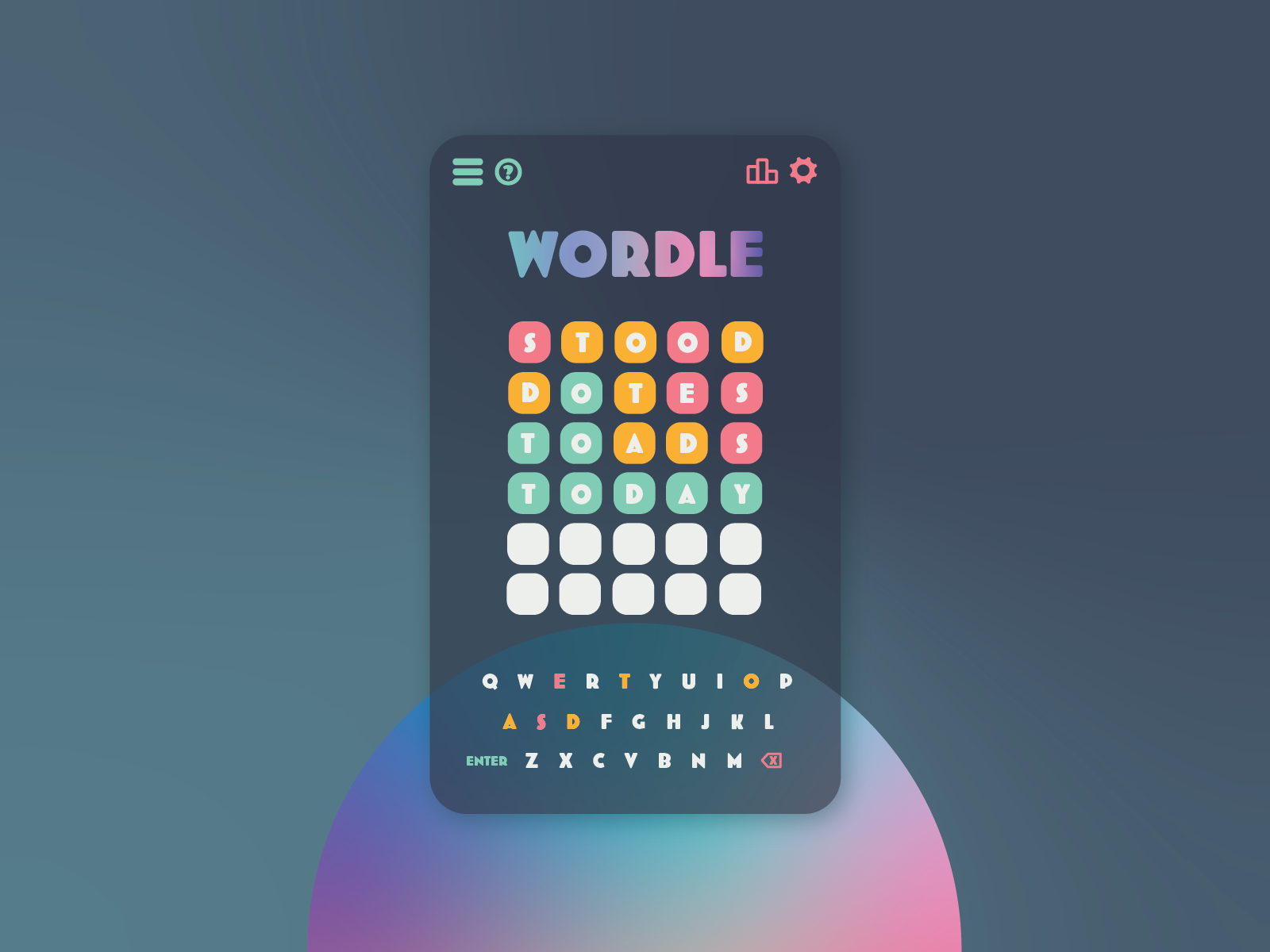 Wordle UI/UX Redesign | Dribbble Weekly Warm-Up Christine Scarcelli