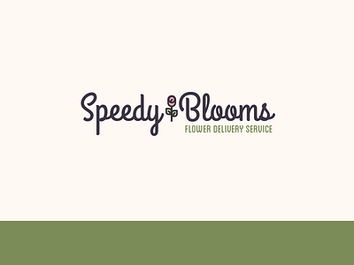 Speedy Blooms Flower Delivery Service | Dribbble Weekly Warm-Up blooms branding delivery design dribbbleweeklywarmup flower flowers graphic design logo service speedy blooms
