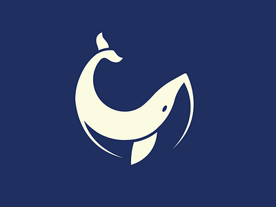 Negative Space Whale | Dribbble Weekly Warm-Up