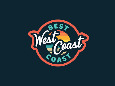 West Coast Best Coast beach best coast design illustration ocean playoff retro sticker mule summer t shirt vector west coast