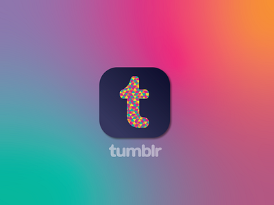 Tumblr App Icon Re-Design app branding design geometric gradient icon logo mobile redesign tumblr