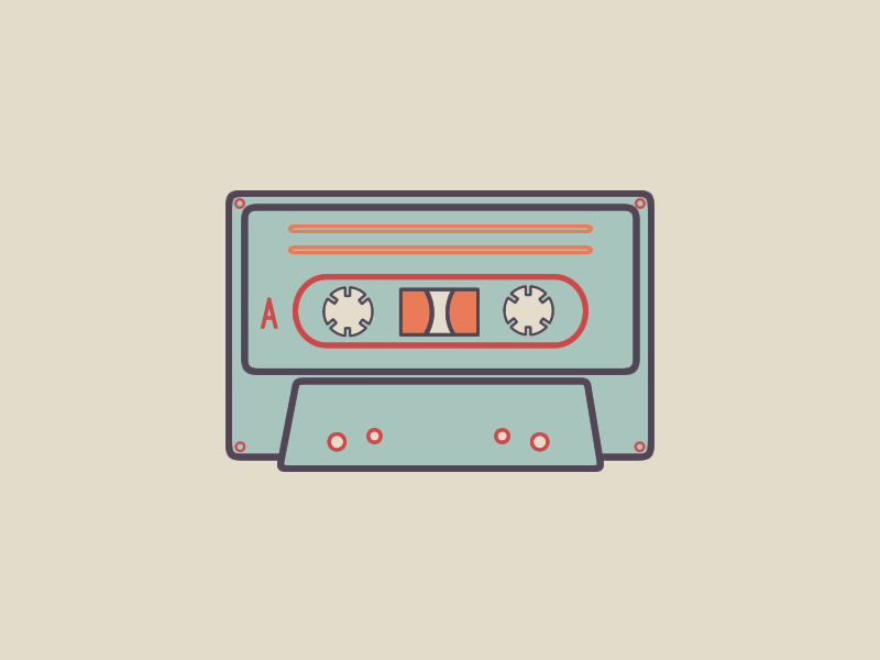 Cassette Tape | Audio Format Series by Christine Scarcelli on Dribbble