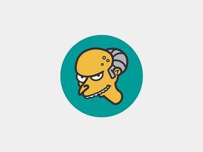Mr. Burns | The Simpsons Series animation cartoon charles montgomery burns fox icon mr. burns the simpsons tv show vector