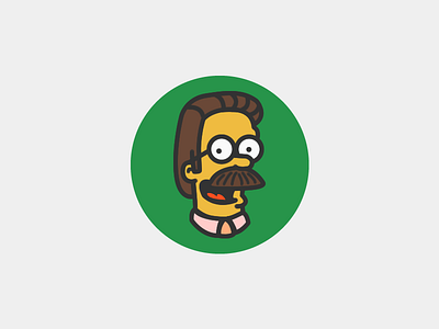 Ned Flanders | The Simpsons Series animation cartoon fox icon ned flanders the simpsons tv show vector