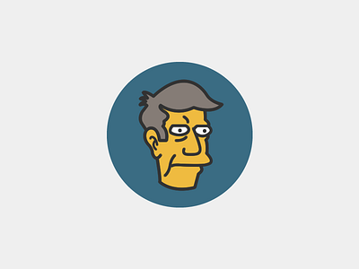 Principal Skinner | The Simpsons Series animation cartoon fox icon principal skinner the simpsons tv show vector walter seymour skinner
