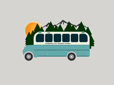 Into the Wild | Weekly Warm-Up adventure alexander supertramp bus christopher mccandless design dribbbleweeklywarmup film hiking icon into the wild movie outdoors vector