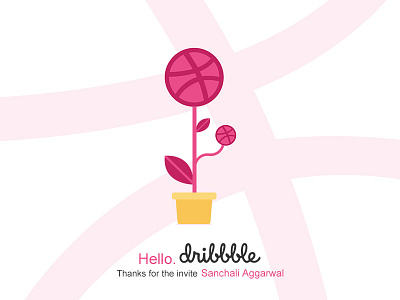 Hello Dribbble! debuts dribbble first shot flower hello ui