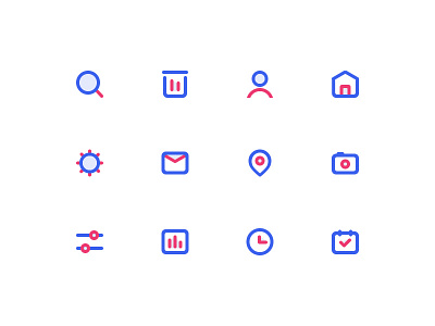 A set of icon designs a set of icons icon design