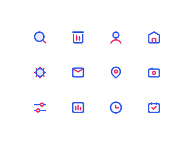 A set of icon designs