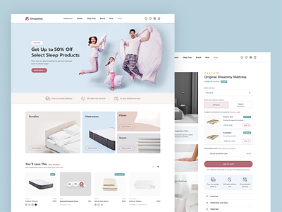 Dreammy - Best Bed Ecommerce Platform by Adliqi on Dribbble