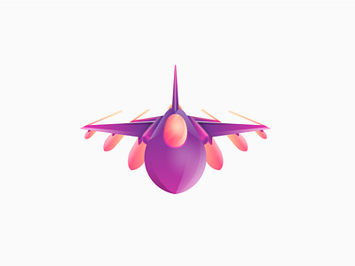 Jet animal design gradient logo