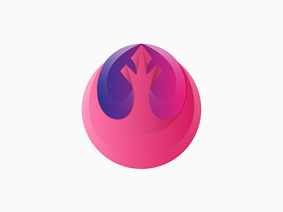 Pinky Rebel Alliance design gradient logo