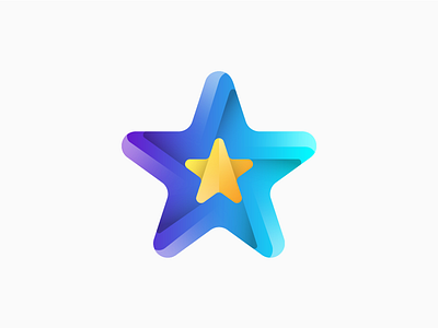 Star abstrack design gradient logo