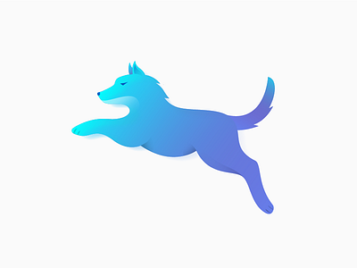 Wolf adobe adobeillustrator animal design gradient illustrator logo