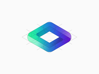 Perception abstrack design gradient logo