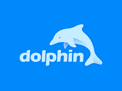 Dolphin with Text adliqi adobe animal behance color design gradient illustrator logo