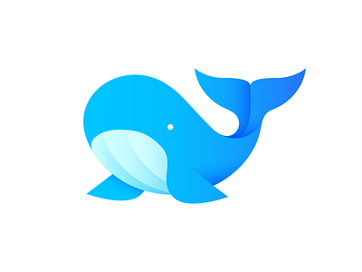 Humpback abstrack adobe animal apps behance color design dribbble gradient illustrator logo