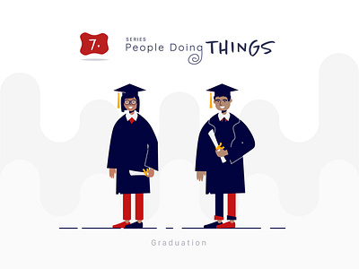 Graduation Vector Illustrations art cool design graduation icons illustrations learning lessons mockup people student students teaching ui ui design ux vector vector illustration woman