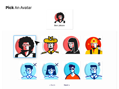 Avatars - Vector Illustrations art avatar business character cool design faces icons illustrations interface mascot men money portrait retro simple student ui ux woman