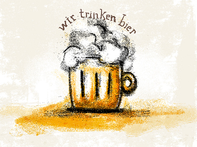 We Drink Beer - Illustration