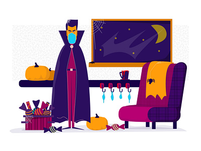 (Another Kind of ) Halloween 2020 animation branding candy character cool covid covid19 design dracula funny halloween illustration interface night pumpkin spider ui ux vector vector art