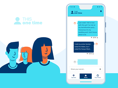 This One Time - Product Design animation anonymous app branding icons minimal new product product design product designer react secret security ui ui design users ux ux design vector web development website