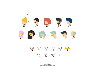 Blush Characters - faces and expressions app blush branding character colors cool design equality expressions illustration illustrations lgbt mascot nft ui ux vector visual design website