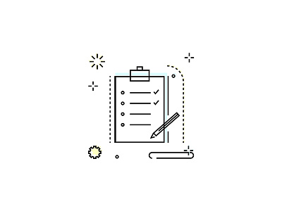 "To Do List", Vector Line Illustration adobe design icon icons illustration illustrator infographic line office package prints romania