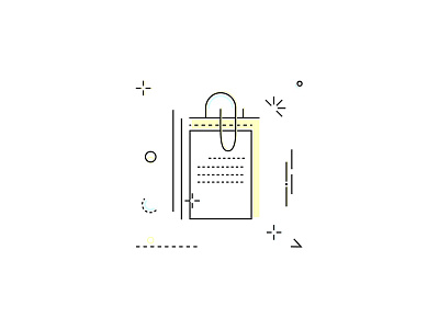 Paper Clip Vector Line Illustration Office Package By Mica Andreea On Dribbble