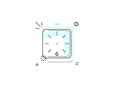 "Clock", Vector Icon Illustration, "Office Icons Package" clock design graphics icon icons illustration illustrator infographic line office package prints