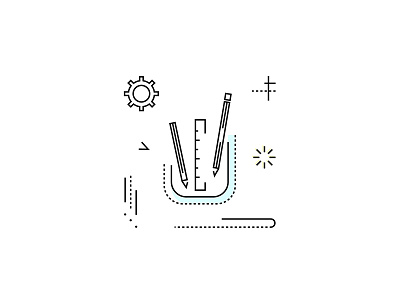 "Pencils", Vector Icon Illustration, "Office Icons Package" adobe design icon icons illustration illustrator infographic line office package pencils prints