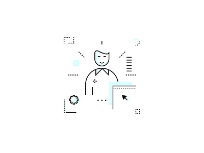 "Man User", Vector Icon Illustration: "Office Icons Package" adobe design icon icons illustration illustrator infographic line office package people prints