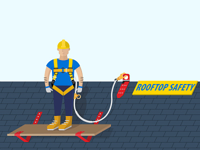 Vector Illustration, Roofing company website adobe illustrator builder character character design construction contractor fall protection hard hat harness icons illustration illustrations illustrator infographic roofer roofs safety ui vector website