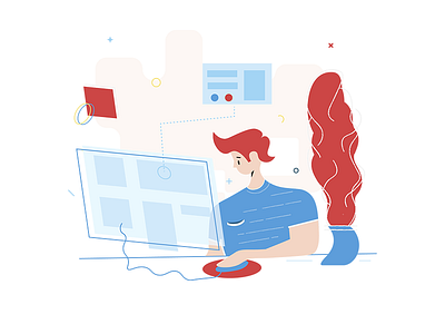 "How it works?", Step 1 - Vector Illustration animation app branding character character art flat design how it works illustration illustrations illustrator infographic modern art step illustrations ui ux vector vector art vector artwork website website illustration