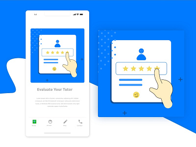 App Vector Illustration 2 account animation app app animation app branding app design evaluation hand illustration minimal motion on boarding rating stars ui uidesign user ux ux ui design vector