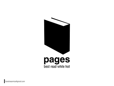 Logo for Books Store "Pages" art director black and white logo book branding branding design creative design creative logo cretive icon illustration library logo minimal modern modern logo negative space read simple smart logo ui