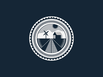 5/365 Vector Vintage Emblem app badge badge logo design emblem farm illustration illustrations line logo minimal outline retro simple ui vector vintage web website windmill