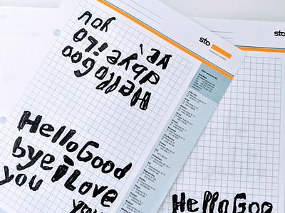 Lettering Poster Design Hello Goodbye I Love You By Mica Andreea On Dribbble