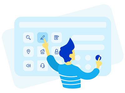 Editing With Shape, Illustration art character charts clean concept art design desktop figma icon icons illustrations man minimal mobile modern person ui ui design ux vector