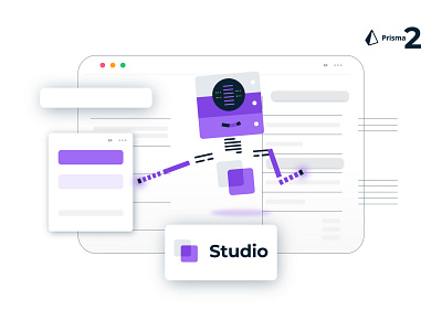 Studio Robot Concept, Prisma2 animation api app branding coders coding data data migration design graphql icons illustration interface minimal robot software ui ux vector website