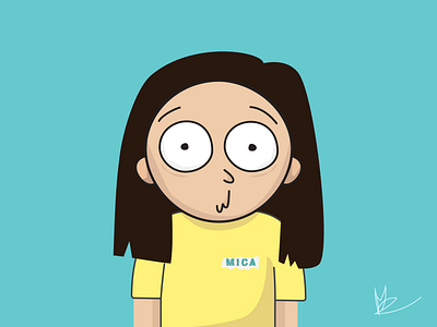 Vector Illustration,Self Portrait - Rick And Morty Style avatar avatars character character design design fan art figma illustration illustrations mascot minimal morty retro rick rick and morty selfie simple tv show vector vintage