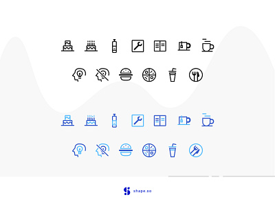 Interface Icons Set - Shape Library adobe xd app branding clean figma iconography icons illustrations interaction interface line minimal set ui ux vector web webdesign webflow website