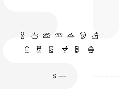 UI Icon Set adobe xd drinks figma food icon icon set iconography icons illustrations interface mockup symbol ui ui ux ui design ux vector webdesign webflow website