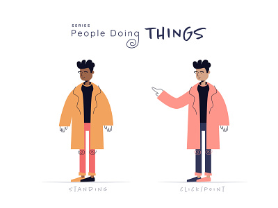 People Doing Things - Series animation branding character character design cool design elements guy humans illustration man minimal motion people simple ui ux vector web design website