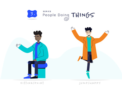 People Doing Things 3 - Series animation app branding character character design cool design guy happy human humans illustration men motion people poses vector vector art web website