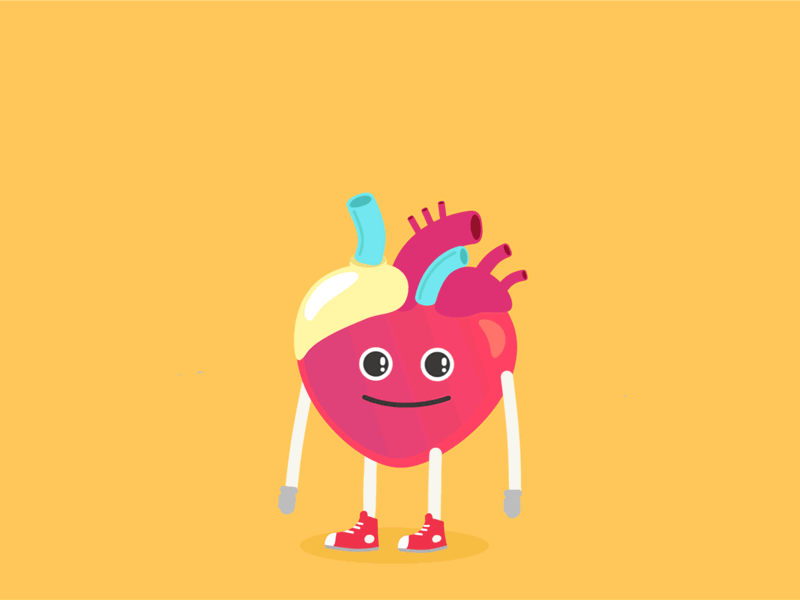 Heart animation animation body farm character design heart motion graphic