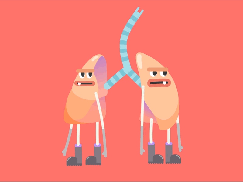 Lung animation animation body farm character design lung motion graphic