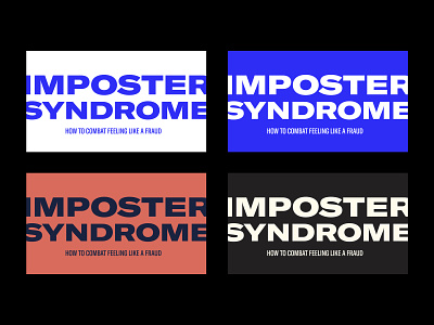 Imposter Syndrome - Slide designs blue cards clean imposter minimalism talk type typography
