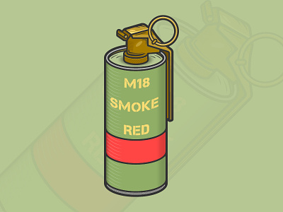 Smoke Grenade adobe illustrator freelance fun gradient graphic design green grenade smoke texture vector