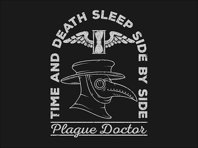 Plague Doc Shirt adobe illustrator black gradient grain graphic design gray plague doctor shirt design texture vector